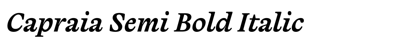 Capraia Semi Bold Italic